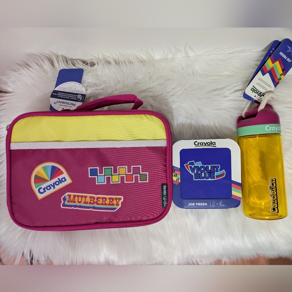 Crayola Limited Edition Retired Colours 2025 Life at Home Lunch bag bottle boxes